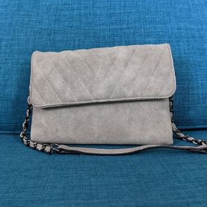 Gray Sam & Hadley Purse Suede-Look